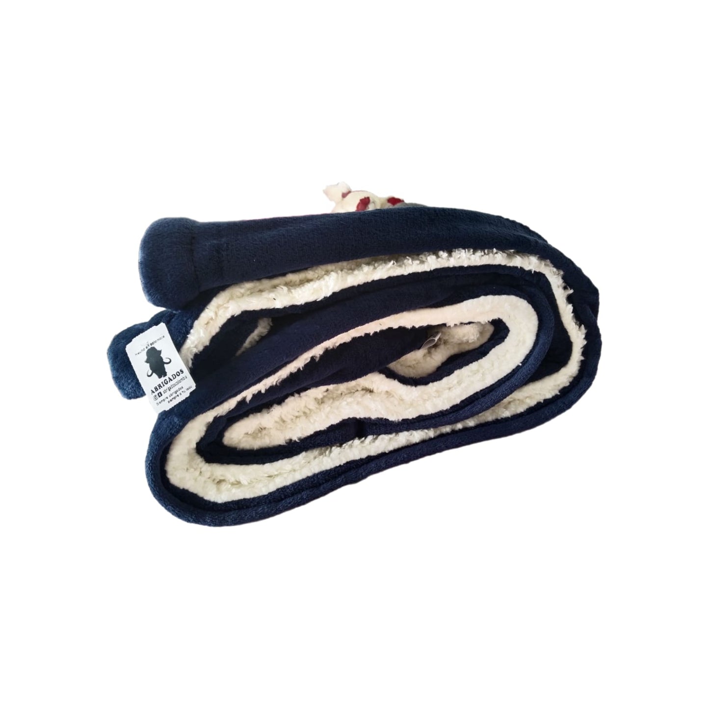 Cobija Termica Sherpa Cama Doble Azul Oscuro
