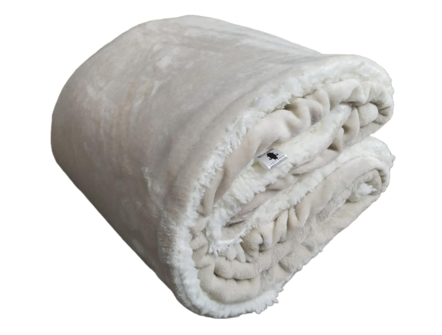 Cobija Termica Sherpa Cama Doble Beige