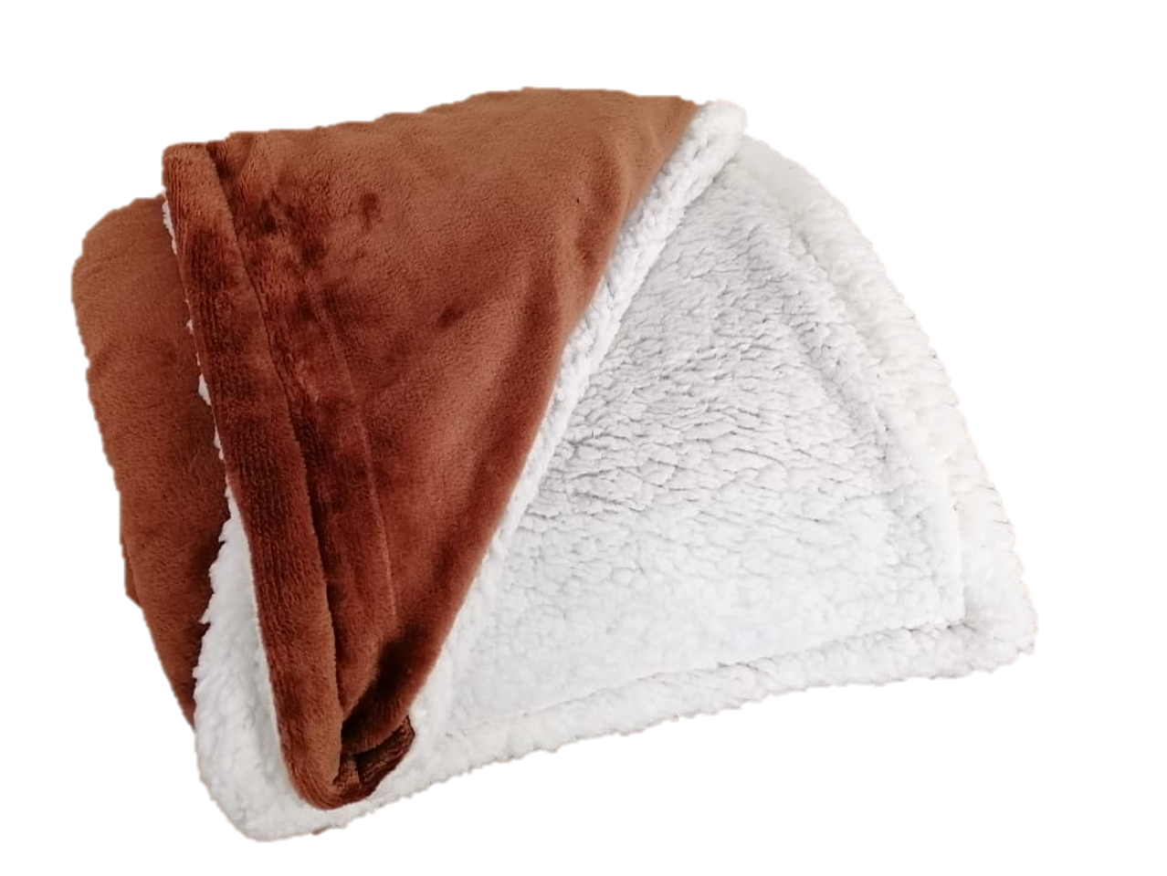 Cobija Termica Sherpa Cama Doble Cafe