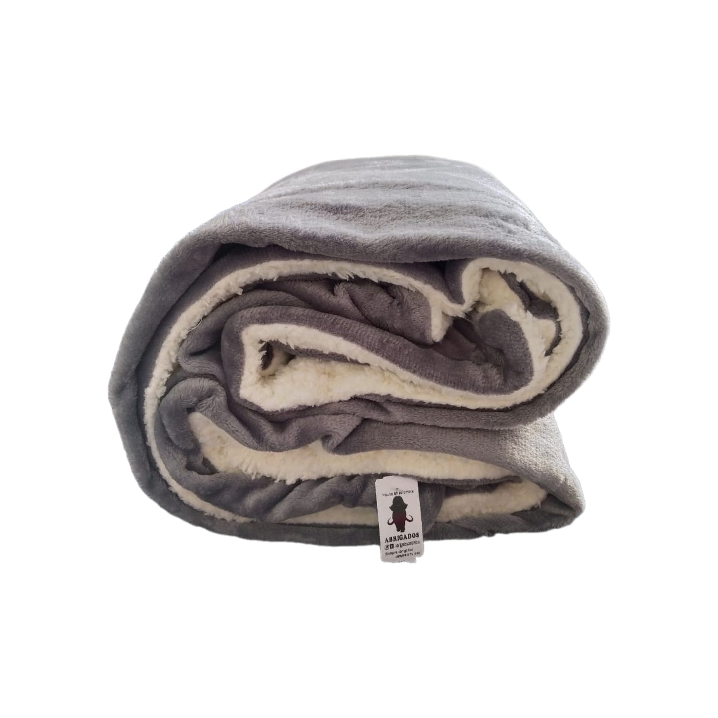 Cobija Termica Sherpa Cama Doble Gris