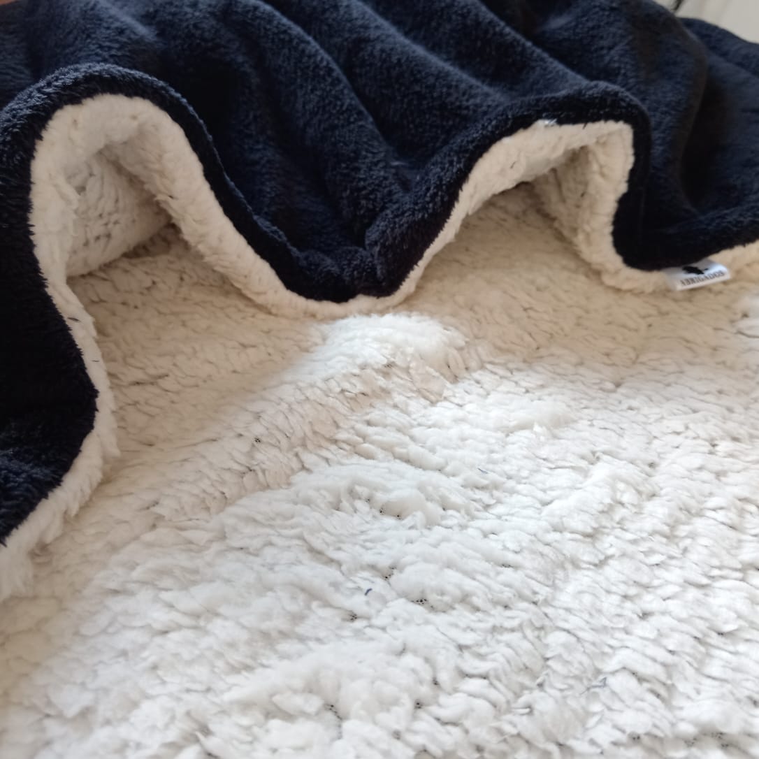 Cobija Termica Sherpa Cama Doble Negro