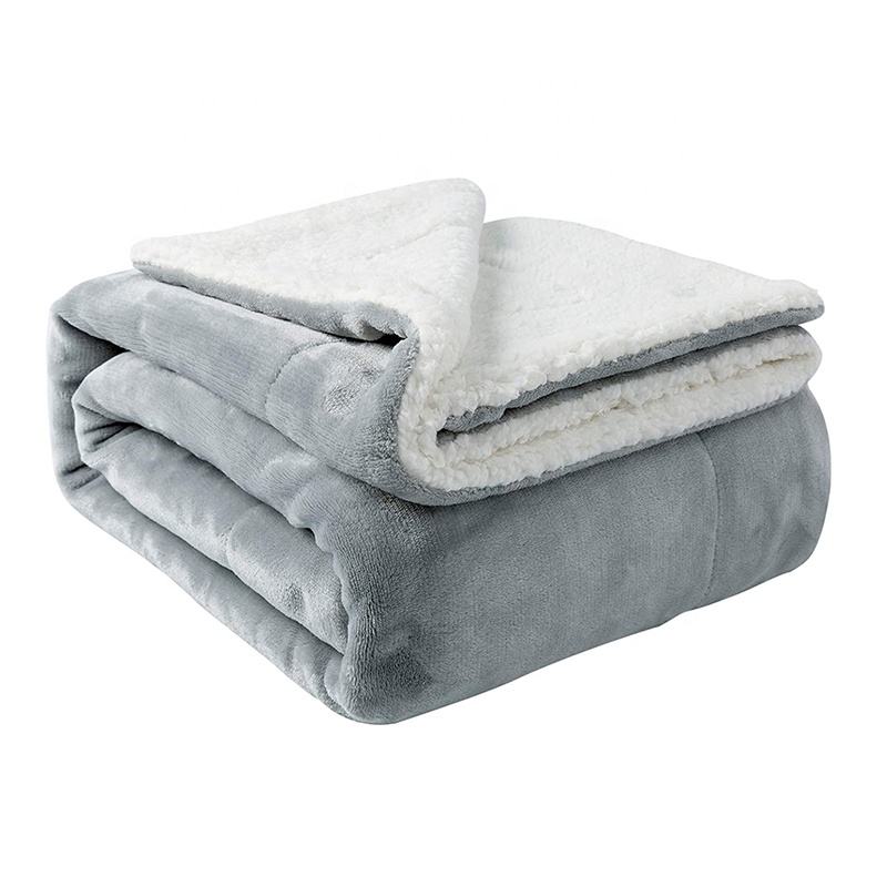 Cobija Termica Sherpa Cama Doble Gris