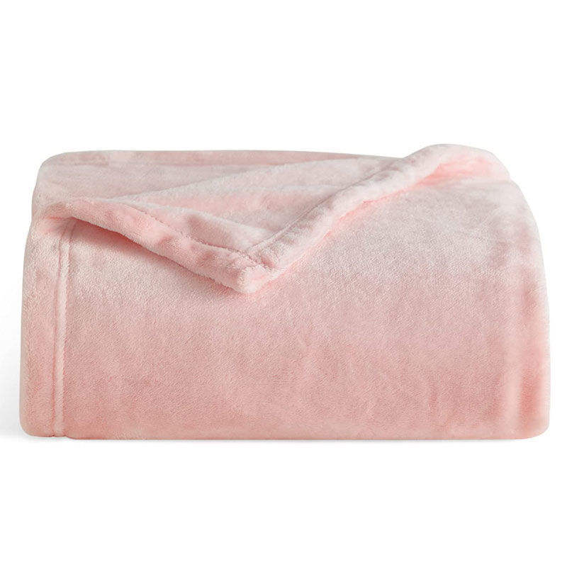 Manta Frazada Para Cama doble y/o Semidoble 185x220 Rosada
