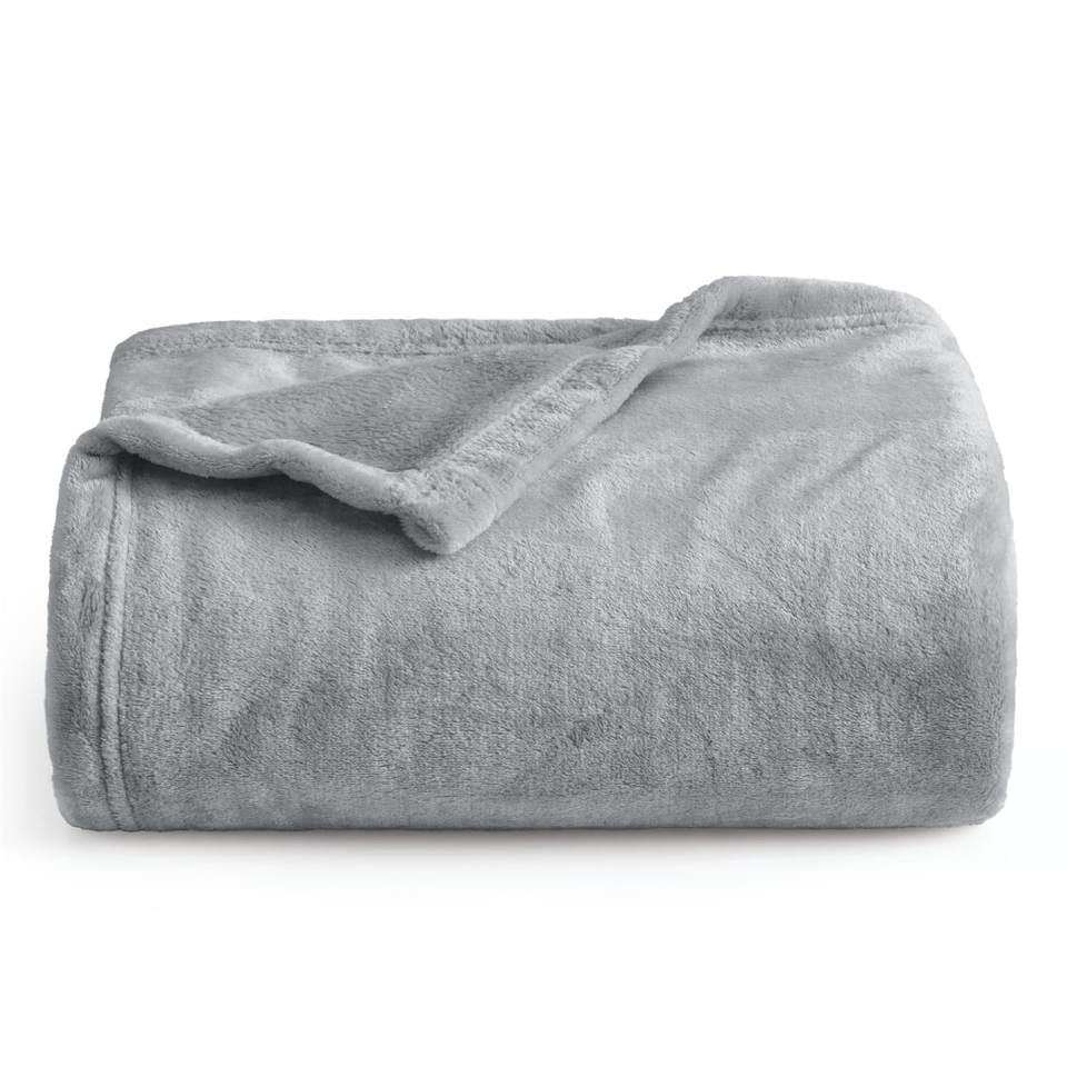 Manta Frazada Para Cama Doble y/o Semidoble Gris 185X220 CM