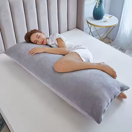 Almohada Corporal Peluche 150x50 cm Gris