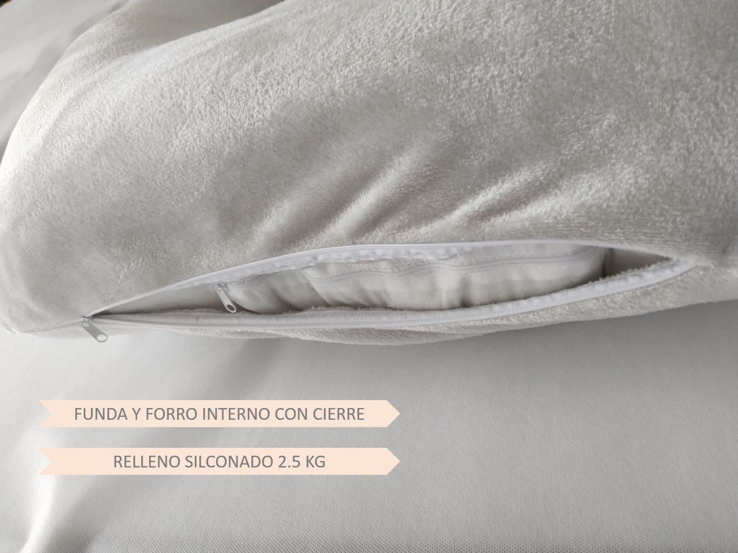 Cojin Embarazo y/o Cuerpo Entero Gris