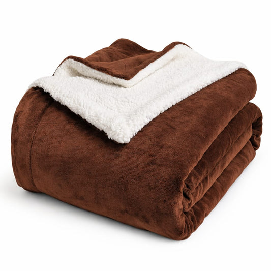 Cobija Termica Sherpa Cama Sencilla  Cafe 155x200